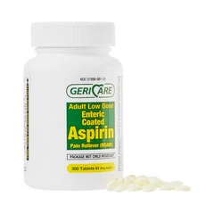 Geri-Care Pain Relief Geri-Care 81 mg Strength Aspirin Tablet 300 per Bottle, 12 EA/CS