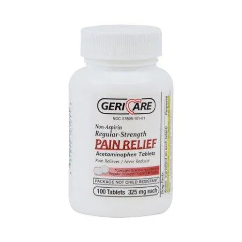 Gericare Pain Relief 325 mg Strength Acetaminophen Tablet 100 Bottle