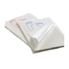 GF Health Procedure Towel Footprint 13-1/2 x 18″ White / Mauve Footprints NonSterile, 500 EA/CS