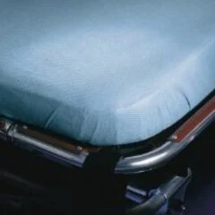 GF Health Stretcher Sheet Snug-Fit Fitted Sheet 30 X 84 Inch Blue Polyethylene Disposable, 50/CS