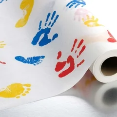 GF Health Table Paper Tiny Tracks™ 18 Inch White Crepe, 12/CS
