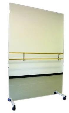 Glassless mirror, mobile caster base, vertical, 24″ W x 96″ H