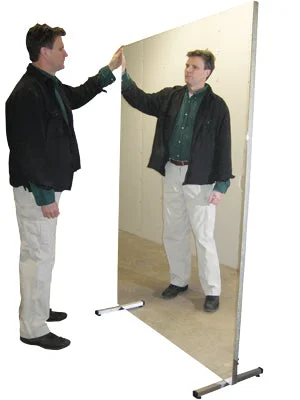 Glassless Mirror, Stationary with Stand, Vertical, 24″ W x 72″ H – 19-1004