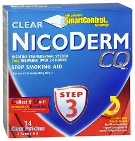 Glaxo Smith Kline Nicoderm CQ Stop Smoking Aid 7 mg Strength Transdermal Patch – 135019602