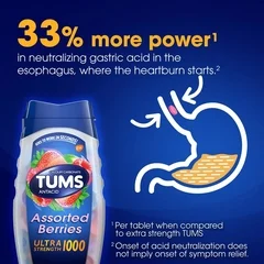 Glaxo Smith Kline Tums™ Ultra 1000 Antacid Chewable Tablets, Assorted Berries, 72 per Bottle - Image 4