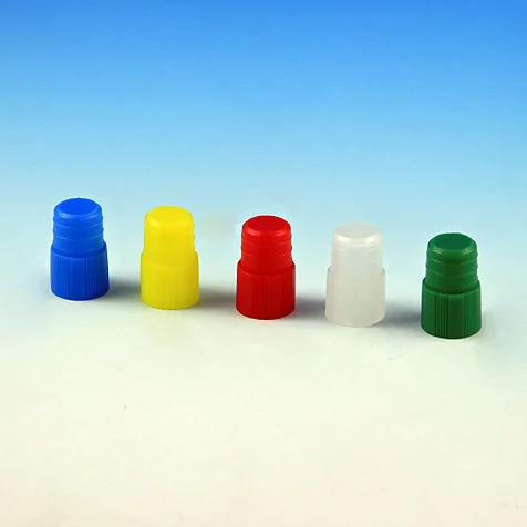 Globe Scientific Plug Cap, 12mm, Green, 1000/pk
