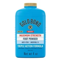 Gold Bond Foot Powder Gold Bond® Maximum Strength 4 oz. Scented Shaker Bottle Menthol 1%