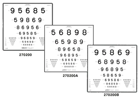 Good-Lite LEA Numbers 15-Line Translucent ETDRS Distance Chart, Standard Order