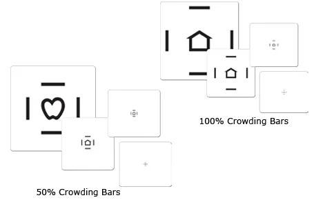 Good-Lite LEA Symbols Single Cards with Crowding Bars, 100% Crowding
