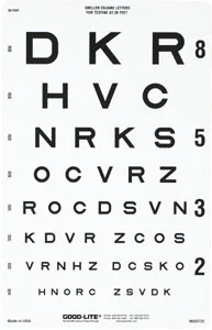 Good-Lite Sloan Letter Linear-spaced Distance Chart, 20' | 600725
