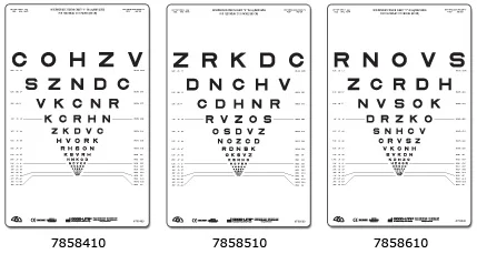 Good-Lite Sloan Letters Intermediate Distance Charts, 66 cm, Standard Order
