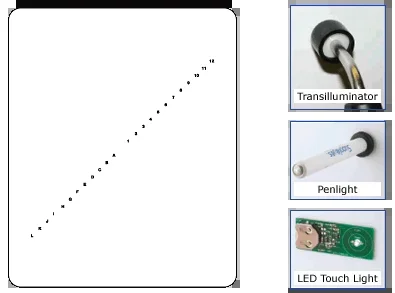 Good-Lite VISION TEST, THORNINGTON CARD W/ADPT MADDOX ROD PUSH BUTTON – 489300