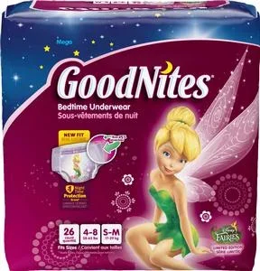 Goodnites Youth Pants for Girls Small/Medium, Mega Pack – Package of 26