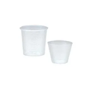 Graduated Medicine Cup 1 oz. Clear Plastic Disposable