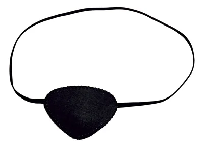 Grafco Eye Protector with Elastic Headband, Sateen Exterior, Black, 12/pk