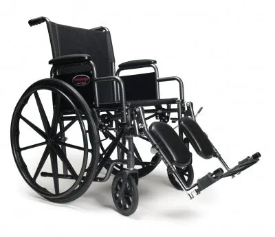 Graham-Field Advantage Wheelchair Heavy Duty Full Length Arm Padded Arm Style Mag Wheel Black 18 Inch Seat Width 250 lbs. Weight Capacity – 3H010110