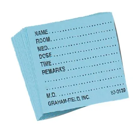 Graham-Field Grafco Medicine Card 1 1/2 X 1 3/4 Inch, Blue – 3129 BL