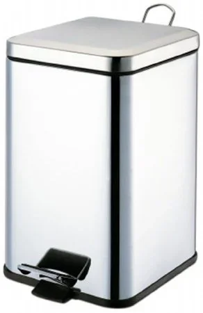 Graham-Field Grafco Trash Can 21 Quart Square Silver Stainless Steel Step On – 8359