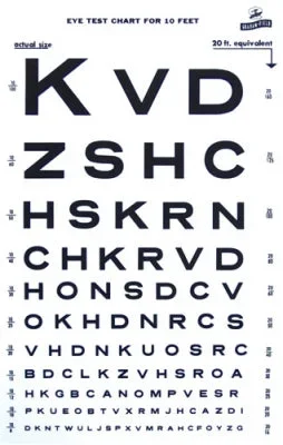 Graham Field Illuminated Snellen Eye Chart – 10′ Distance, 20′ Equivalent