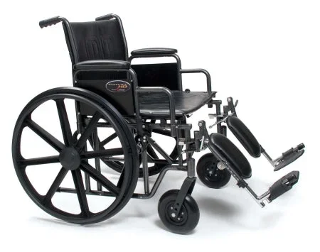 Graham-Field Traveler HD Bariatric Wheelchair Heavy Duty Desk Length Arm Removable Arm Style Mag Wheel Black 22 Inch Seat Width 500 lbs. Weight Capacity – 3G010430