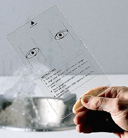 Grainger Eye Wash Tester Transparent Plastic, Printed Instructions – 2940