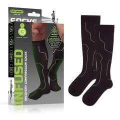 Green Drop Compression Knee High Sock, Black, Small/Medium, 1/PR