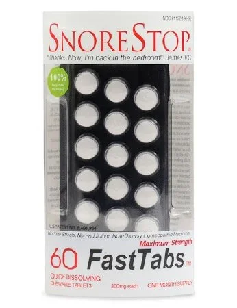 Green Pharmaceuticals SnoreStop FastTabs Stop Snoring Aid 30 per Box Chewable Tablet 4X – 6X Strength – 76968226775