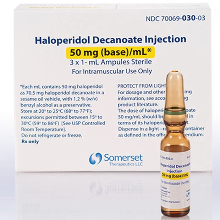 Haloperidol Decanoate Injection 50 mg Ampoule Vials, 3/Pack -Somerset Therapeutics