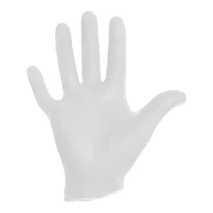 Halyard Exam Glove Halyard Medium NonSterile Vinyl Standard Cuff Length Smooth White Not Chemo Approved, 1000/CS