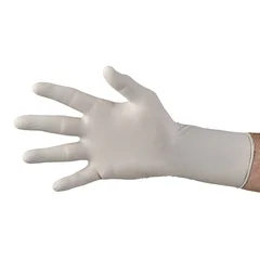 Halyard Exam Glove STERLING-XTRA Small NonSterile Nitrile Extended Cuff Length Textured Fingertips Gray Chemo Tested, 10/CS - Image 2