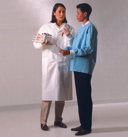 Halyard Lab Coat Long Sleeves Knee Length – Case Of 10