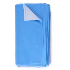 Halyard QUICK CHECK* H400 Sterilization Wrap White / Blue 24 X 24 Inch Dual Layer SMS Polypropylene Steam / EO Gas / Hydrogen Peroxide, 120/CS - Image 2