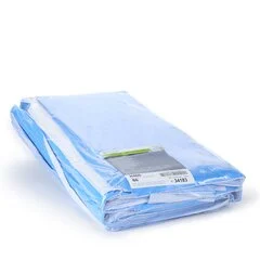 Halyard QUICK CHECK* H400 Sterilization Wrap White / Blue 24 X 24 Inch Dual Layer SMS Polypropylene Steam / EO Gas / Hydrogen Peroxide, 120/CS