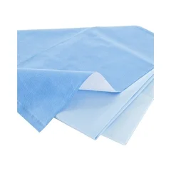 Halyard QUICK CHECK H400 Sterilization Wrap White / Blue 54 x 54″ 2-Ply SMS Polypropylene, 48 EA/CS