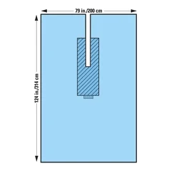 Halyard Surgical Drape U-Drape 80 W X 124 L Inch Sterile, 16/CS