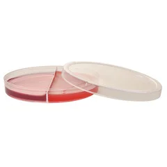 Hardy Diagnostics Prepared Media Blood Agar / MacConkey Biplate Red / Crimson Bi-Plate Format, 10/BX - Image 2