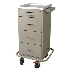 Harloff Mini-Line Medication Cart Steel 25 X 42.5 X 22 Inch Navy Blue – VLT240PC