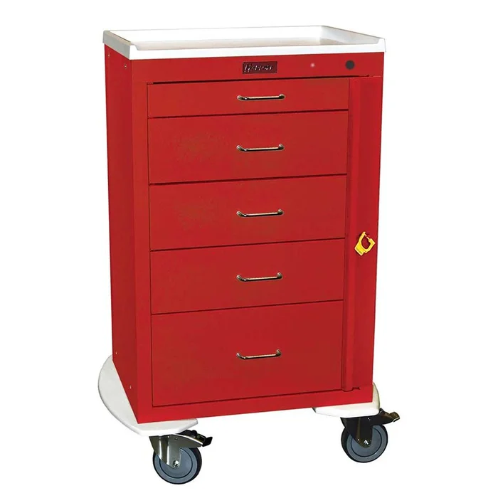 Harloff Mini24 5-Drawer Deluxe Emergency Cart Mini24 5-Drawer Deluxe ER Cart, Beige – 938736/BEI/NA