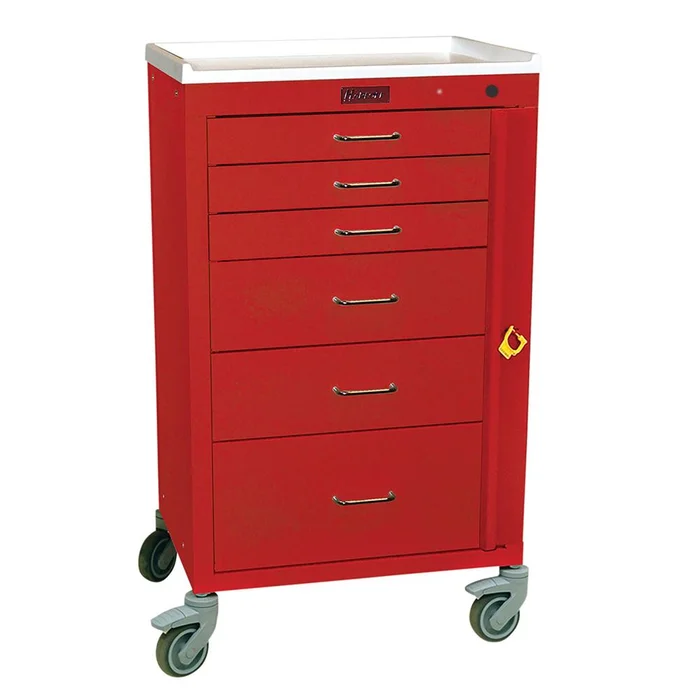 Harloff Mini24 6-Drawer Basic Emergency Cart Mini24 6-Drawer Basic ER Cart, Beige – 938762/BEI/NA