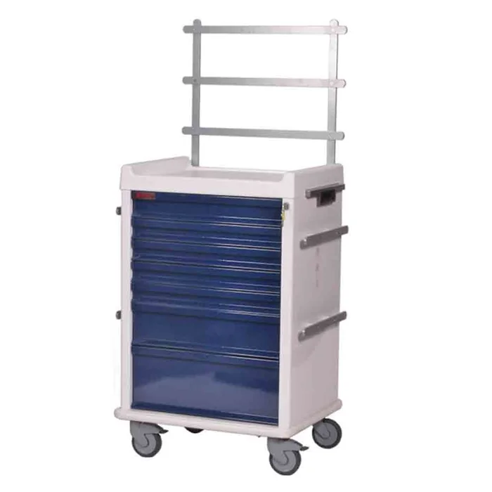 Harloff MRI Cart with Anesthesia Package, Key Lock 7-Drawer MRI Cart w/Anesthesia Pkg., Key Lock, Hammer Green – 921152/HAMGRN/NA