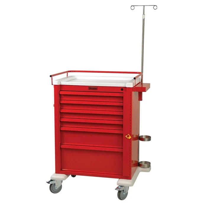 Harloff Universal Line 6-Drawer Emergency Cart with Accessory Package Universal 6-Drawer ER Cart w/Accessory Pkg., Navy – 936675/NAVY/NA