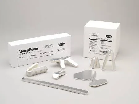 Hartmann AlumaFoam Finger Splint Padded Strip Aluminum / Foam Left or Right Hand Silver / White – 61340000