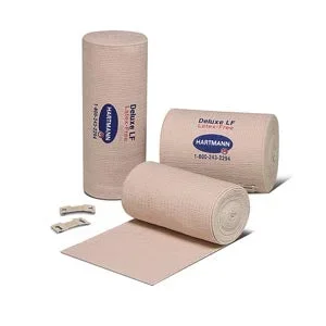 Hartmann Deluxe Elastic Bandage 3 Inch X 5-1/2 Yard Standard Compression Clip Detached Closure Tan Sterile – 27300000