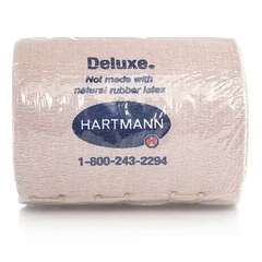 Hartmann Elastic Bandage Deluxe 4 Inch X 5-1/2 Yard Standard Compression Clip Detached Closure Tan Sterile, 20/CS