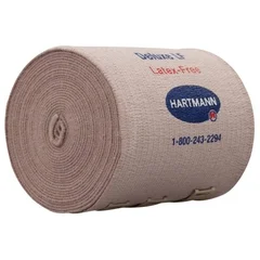 Hartmann Elastic Bandage Deluxe LF 6 Inch X 11 Yard Double Length Standard Compression Clip Detached Closure Tan NonSterile, 6/BX