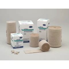 Hartmann Elastic Bandage LoPress 3-9/10 Inch X 5-2/5 Yard Standard Compression Clip Detached Closure Tan NonSterile, 12RL/CS