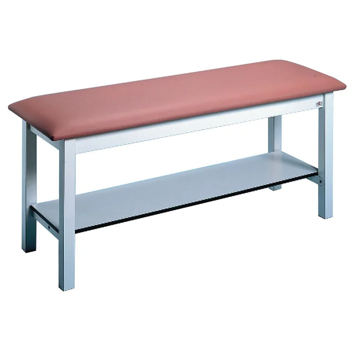 Hausmann H-Brace Treatment Table with Shelf Treatment Table w/Shelf, 24″W x 72″L, Folkstone Grey, Grey – 72504/FOLKGRY/GRY