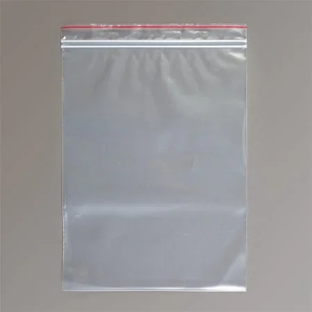 Health Care Logistics Red Line Zip Closure Bag 9 X 12 Inch Plastic Clear – 7615