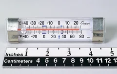 Health Care Logistics Refrigerator / Freezer Thermometer Fahrenheit / Celsius -40° to +80°F (-40° to +25°C) Without External Probe Multiple Mounting Options Does Not Require Power, 1/EA