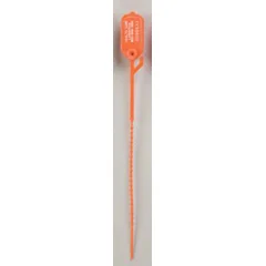 Health Care Logistics Ring Pull-Tight Bi-Directional Seal Health Care Logistics Consecutively Numbered Orange Polypropylene 8-1/2 Inch, 1/PK
